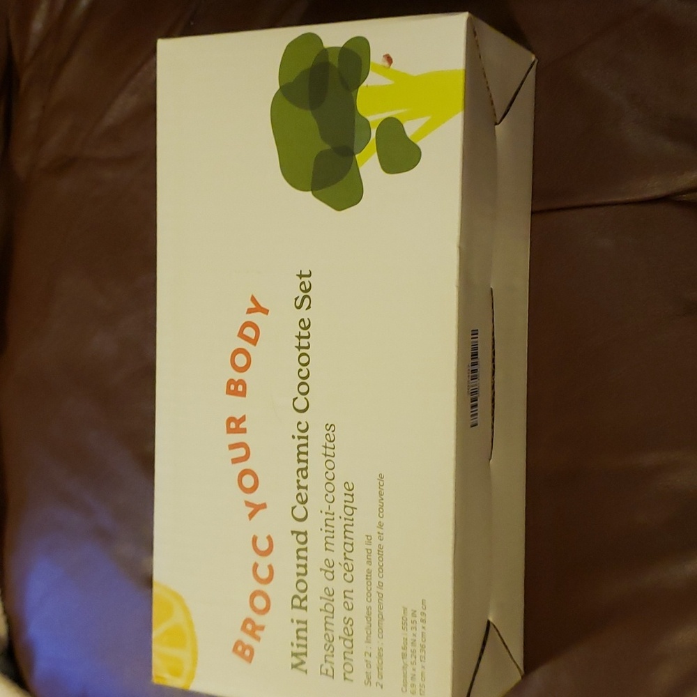 Broccoli your body. NIBOX Set of 2 coccette ceramic set with lids